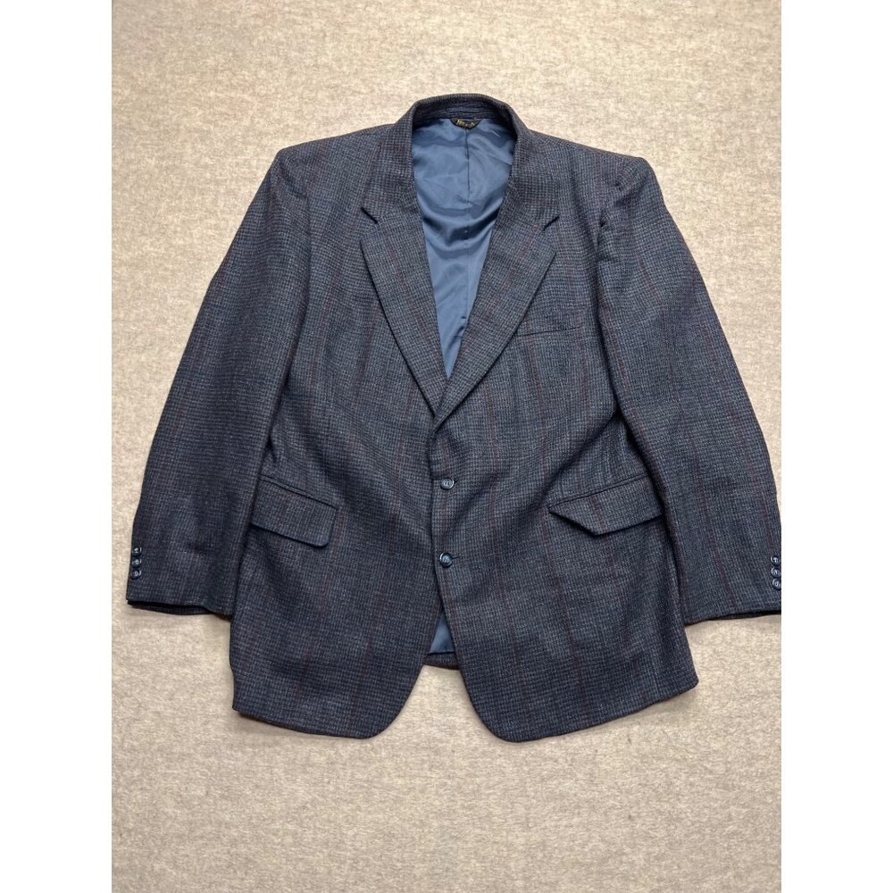 Vintage 80's Gino Cappeli Blue Two Button Wool Blend Men's Blazer XXL